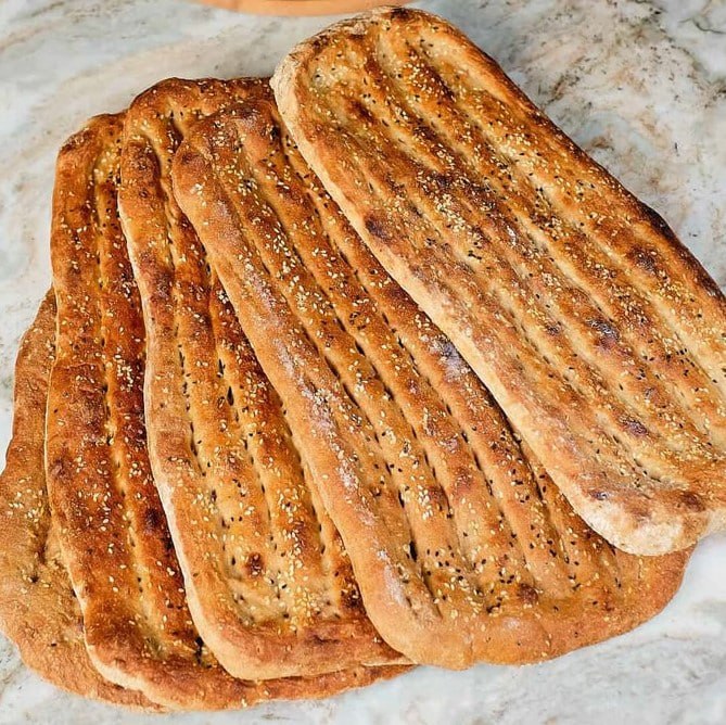 Sesame Barbari bread